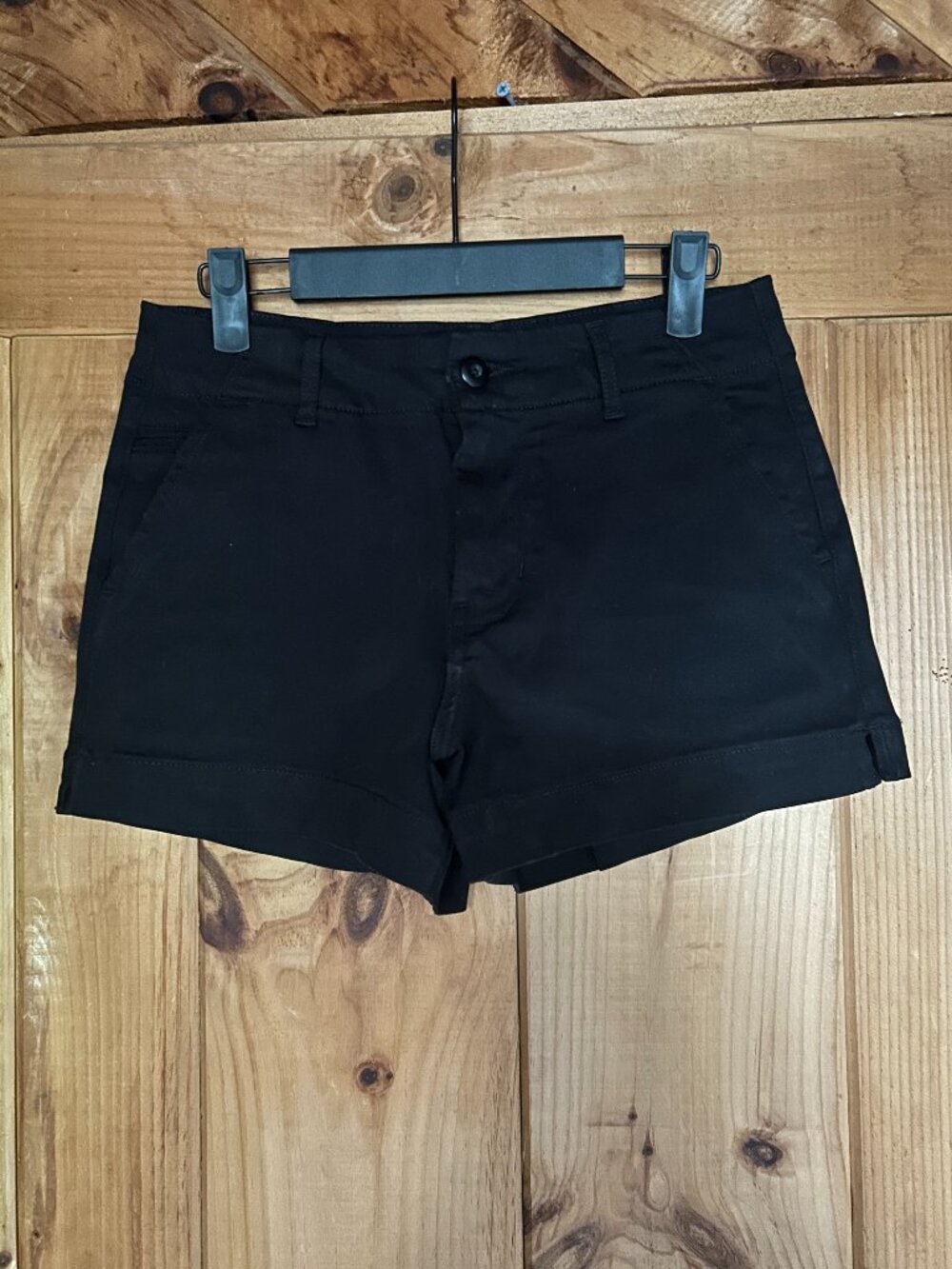 American Eagle Black Cotton Shorts (Size 0) - Like New